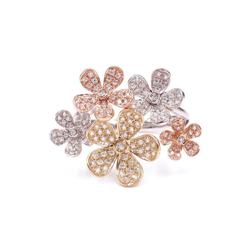 Daisy Flower Diamond Ring