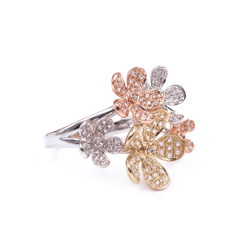 Daisy Flower Diamond Ring