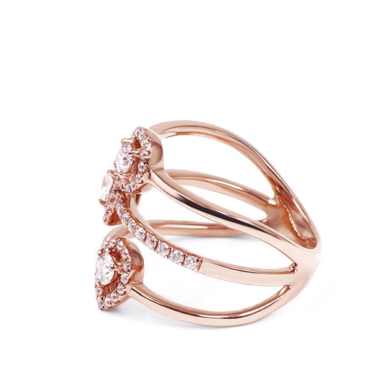 Rose Gold Triple Ring Design